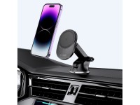 Tech-Protect MM15W-V1 Car Phone Holder with MagSafe 15W Wireless Charger for Cockpit/Air Vent - Blac Tech-Protect MM15W-V1 Car Phone Holder with MagSafe 15W Wireless Charger for Cockpit/Air Vent - Blac