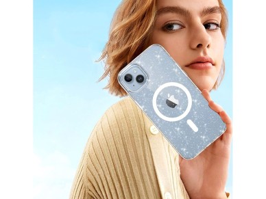 Tech-Protect FlexAir Hybrid MagSafe iPhone 13/14 Case - Clear Glitter Tech-Protect FlexAir Hybrid MagSafe iPhone 13/14 Case - Clear Glitter