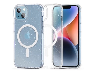 Tech-Protect FlexAir Hybrid MagSafe iPhone 13/14 Case - Clear Glitter Tech-Protect FlexAir Hybrid MagSafe iPhone 13/14 Case - Clear Glitter