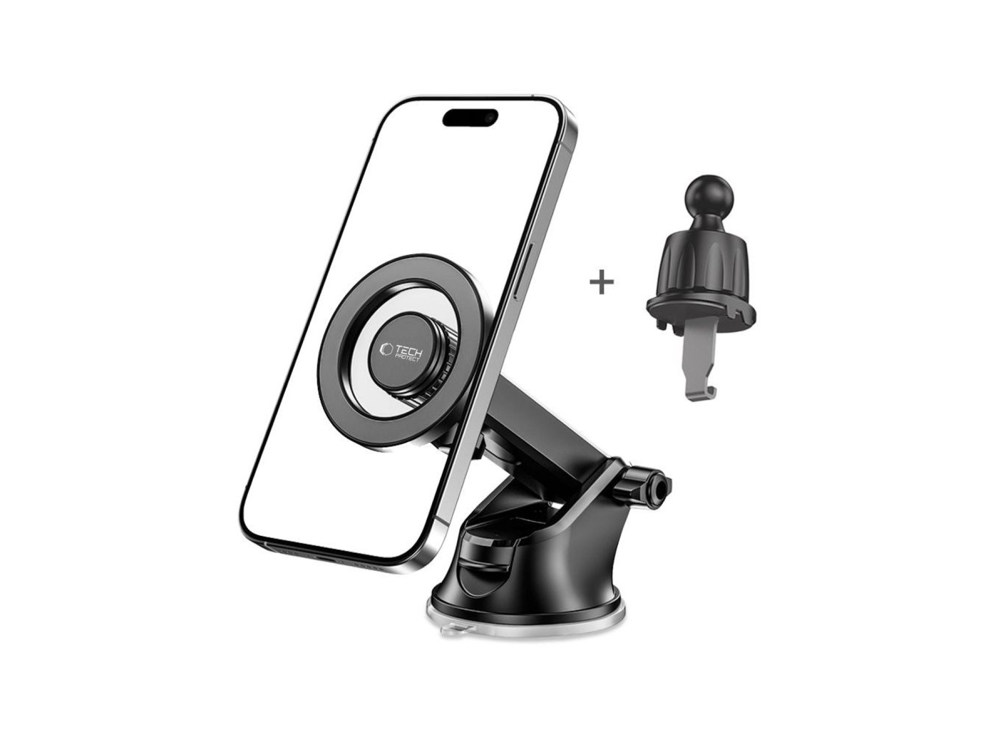 Suporte para celular Tech-Protect N51 MagSafe para carro, para instalação no painel/saída de ar - Pr