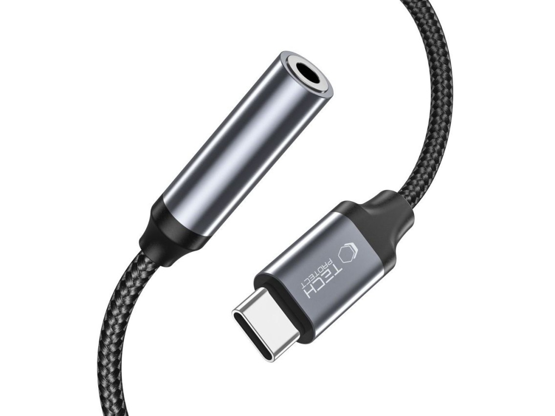 Tech-Protect UltraBoost USB-C / 3.5mm mini jack adapter - black