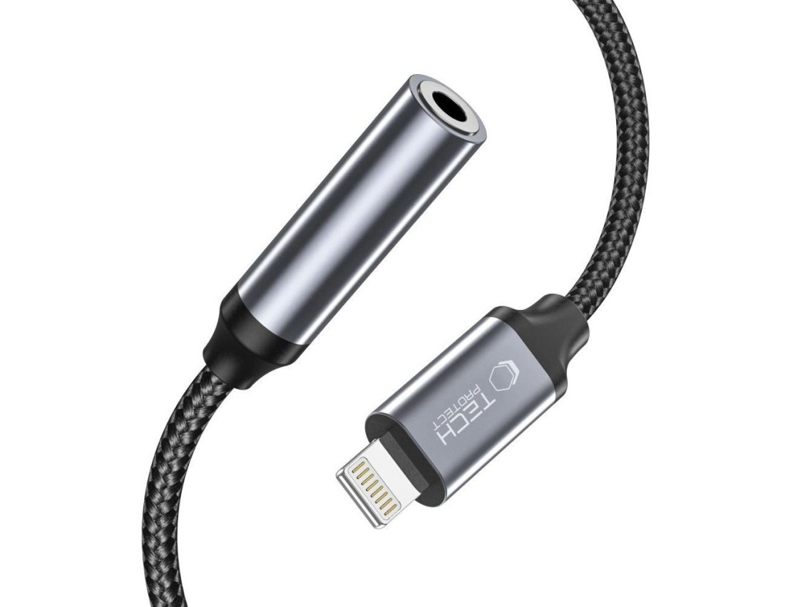 Tech-Protect UltraBoost Lightning / 3.5mm mini jack adapter - black