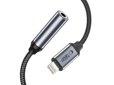 Tech-Protect UltraBoost Lightning / 3.5mm mini jack adapter - black