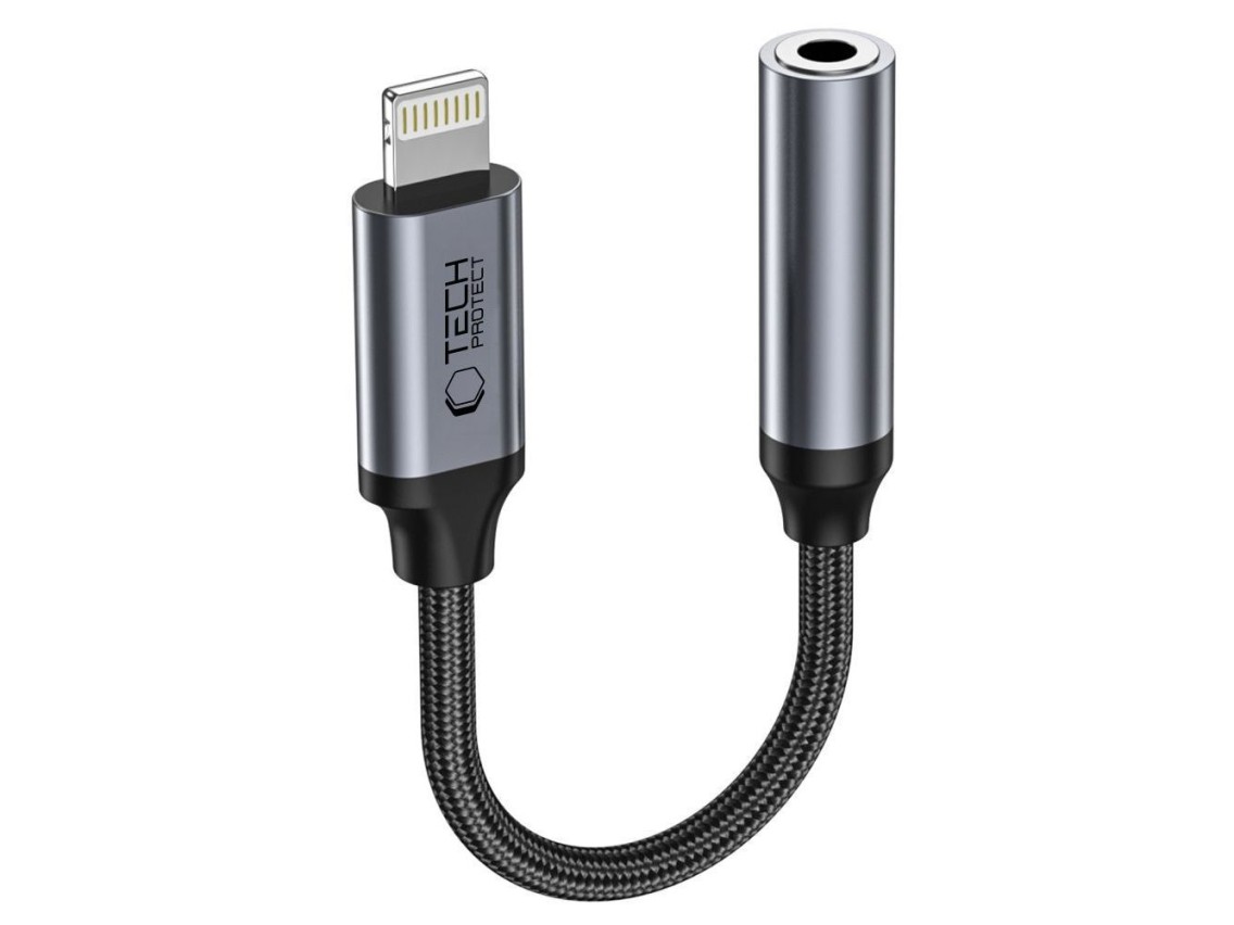 Tech-Protect UltraBoost Lightning / 3.5mm mini jack adapter - black