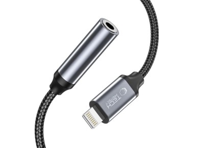 Tech-Protect UltraBoost Lightning / 3.5mm mini jack adapter - black