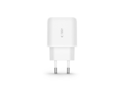 Tech-Protect C20W USB-C PD 20W / USB-A QC 3.0 charger with USB-C / USB-C cable - white