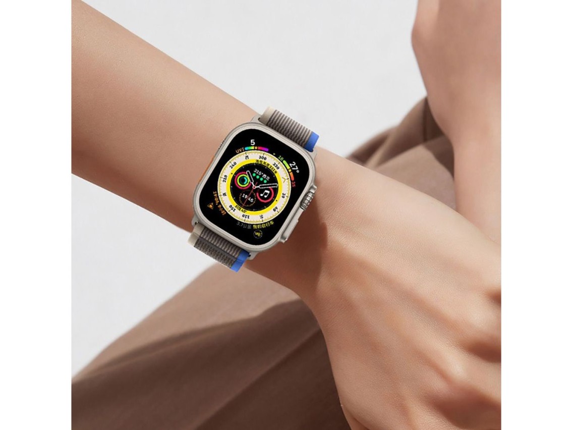 Correa de nailon Tech-Protect para Apple Watch 4/5/6/7/8/9/SE/Ultra 1/2 (42/44/45/49 mm) - Negro y n