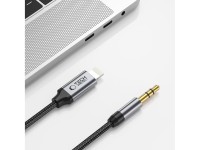 Tech-Protect UltraBoost audio Lightning / mini jack 3.5mm cable 1m - black Tech-Protect UltraBoost audio Lightning / mini jack 3.5mm cable 1m - black
