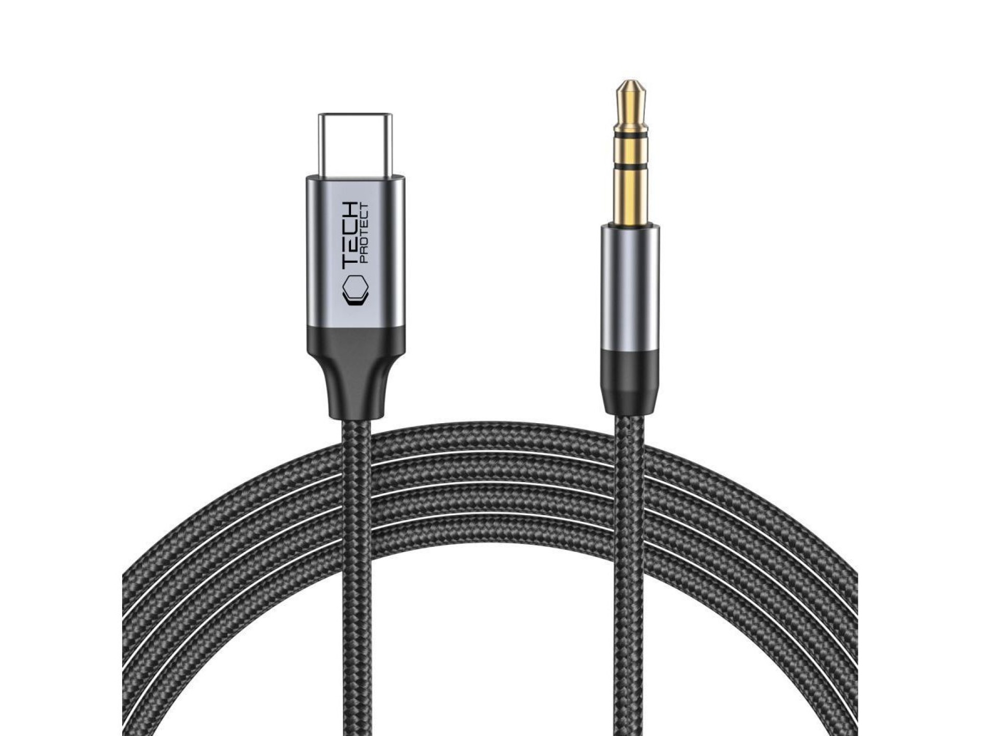 Tech-Protect UltraBoost audio USB-C / 3.5mm mini jack cable 1 m - black
