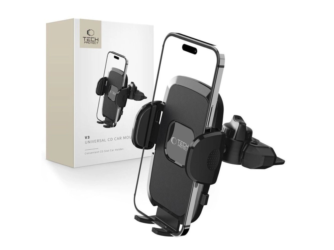 Tech-Protect V3 Car Phone Holder for CD Drive - Black