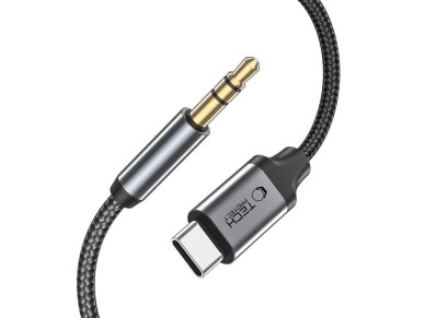 Tech-Protect UltraBoost audio USB-C / 3.5mm mini jack cable 1 m - black
