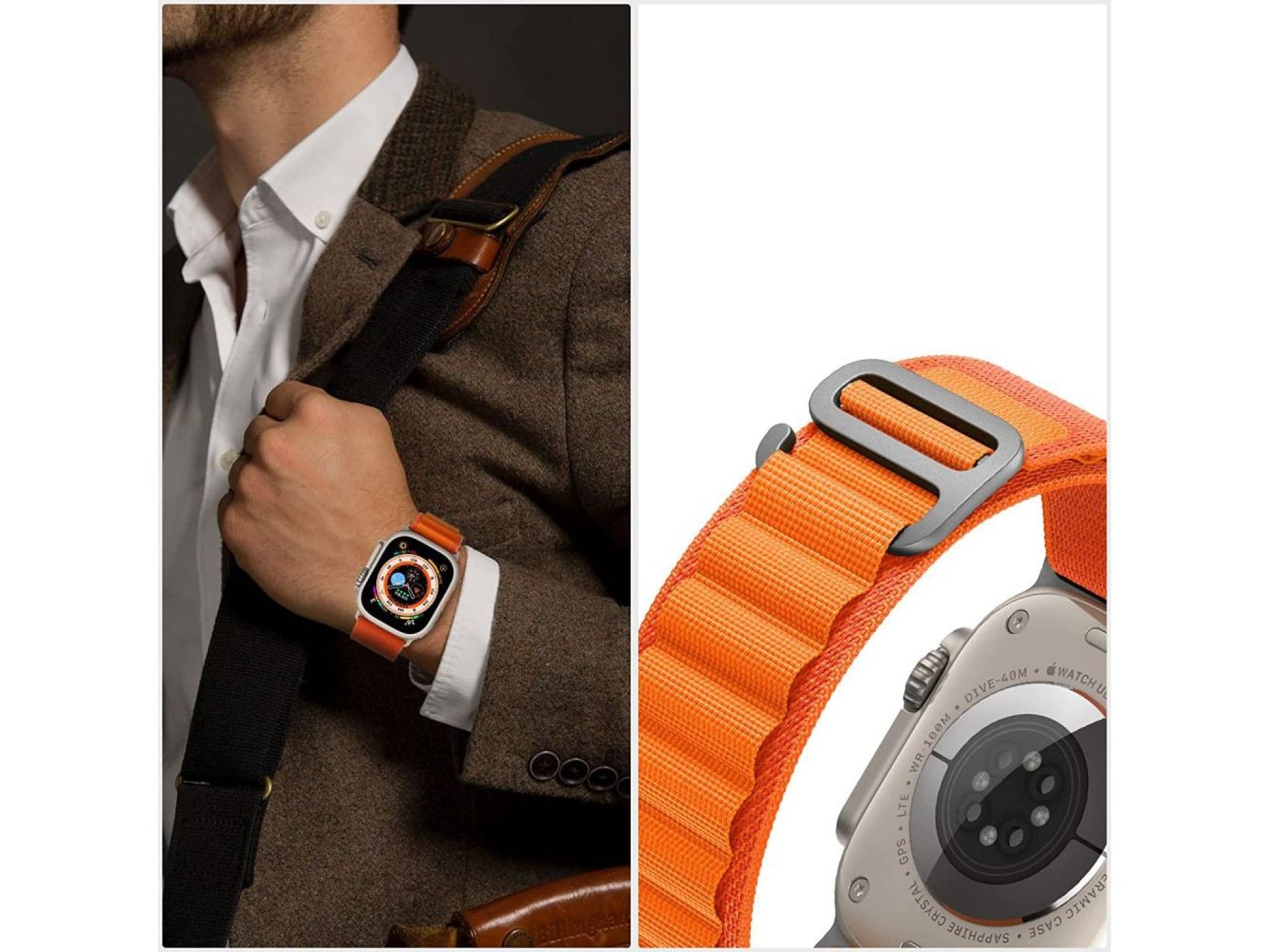 Pulseira Tech-Protect Nylon Pro para Apple Watch 4 / 5 / 6 / 7 / 8 / 9 / SE / Ultra 1 / 2 (42/44/45/