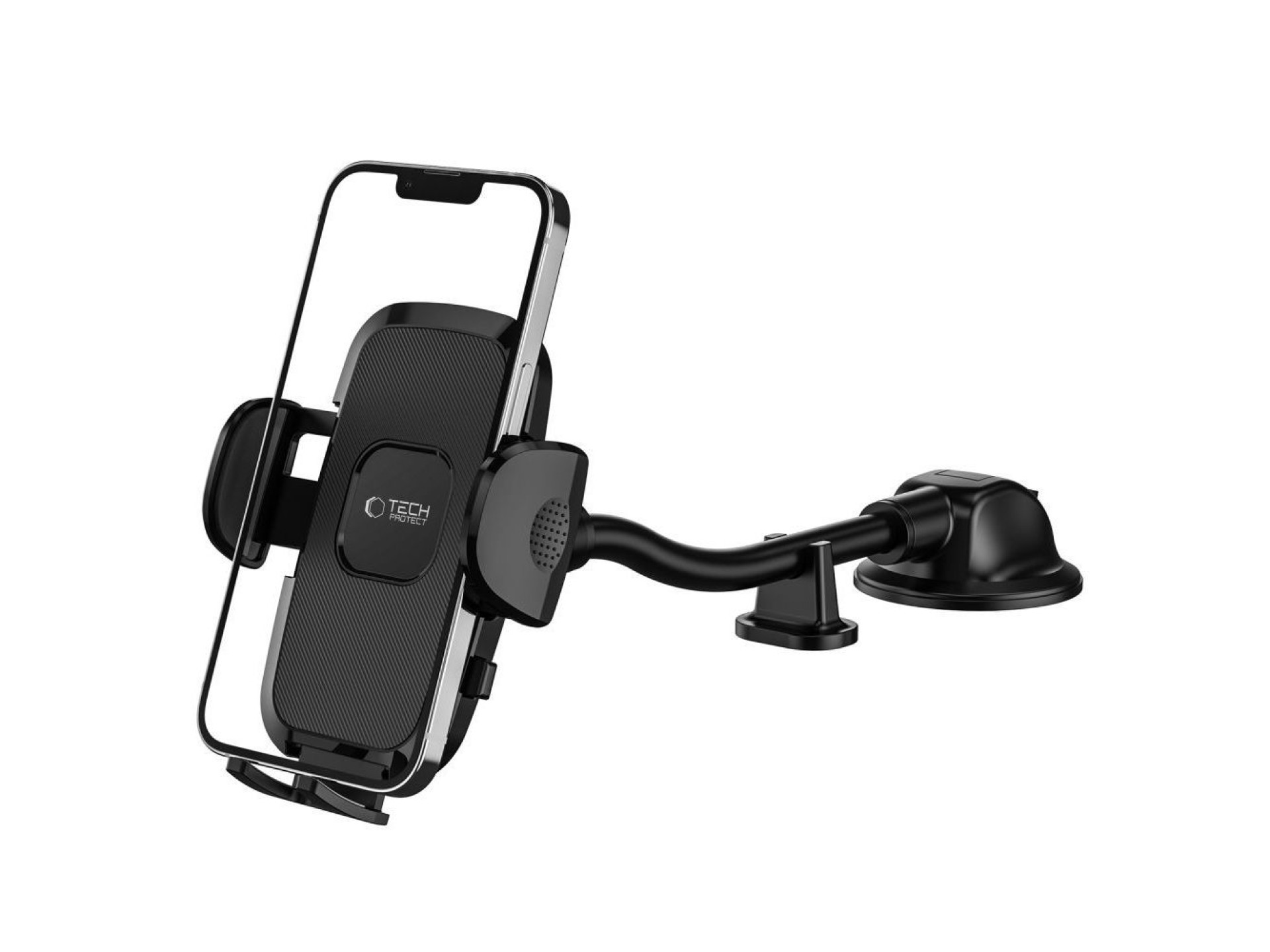 Soporte para teléfono móvil Tech-Protect V3 de brazo largo para parabrisas/cabina - Negro