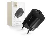 Carregador Tech-Protect C20W mini USB-C PD 20W / USB-A QC 3.0 - preto Carregador Tech-Protect C20W mini USB-C PD 20W / USB-A QC 3.0 - preto
