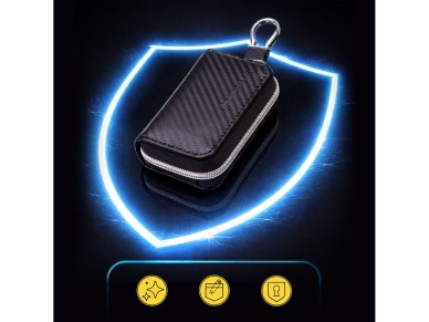 Capa para chave de carro antifurto RFID Wozinsky WBS-20 - Gaiola de Faraday - Preta Capa para chave de carro antifurto RFID Wozinsky WBS-20 - Gaiola de Faraday - Preta