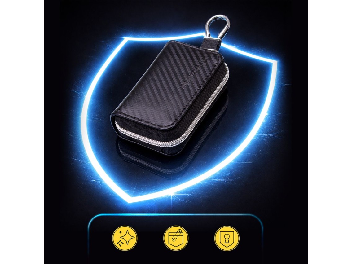 Wozinsky WBS-20 RFID Anti-Theft Car Key Case - Faraday Cage - Black