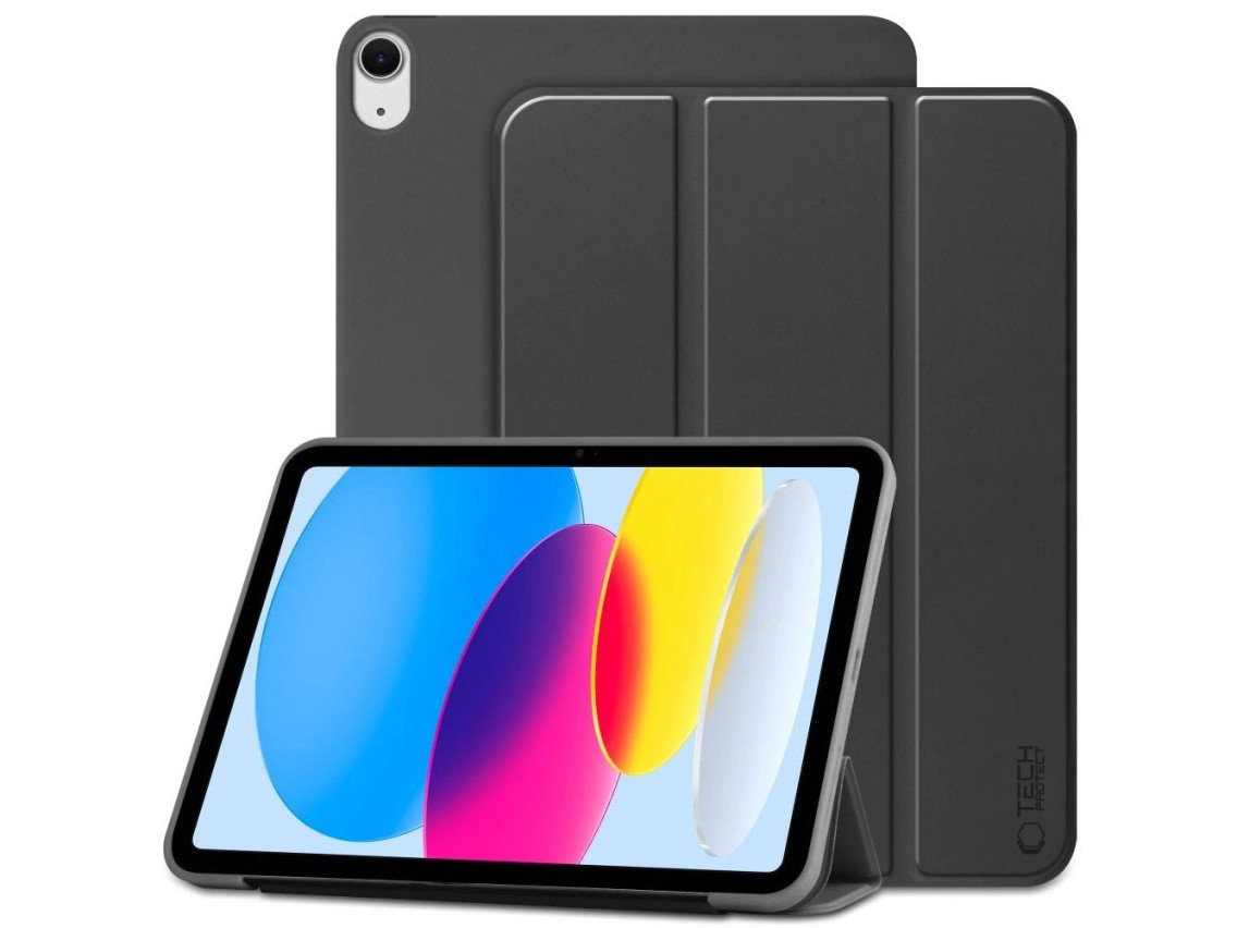 Capa Tech-Protect SmartCase para iPad 10.9" 2022 - preta