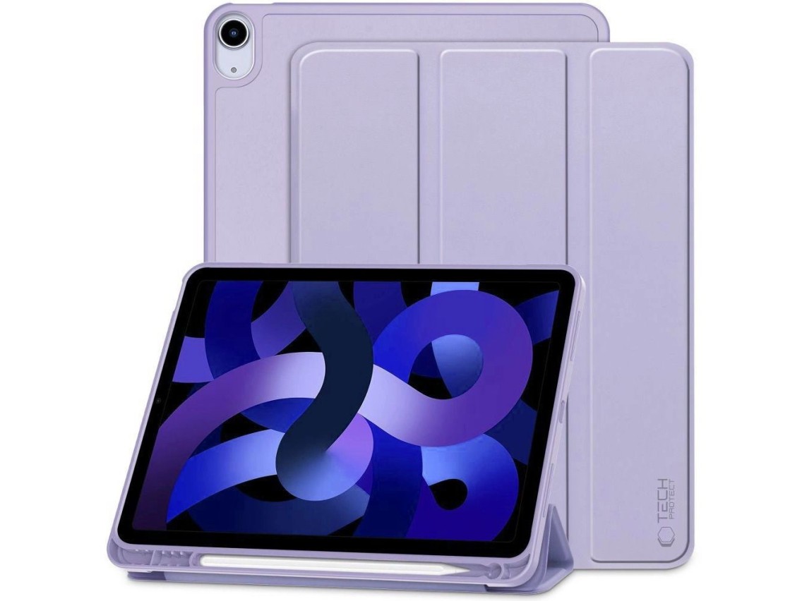 Capa Tech-Protect SC Pen para iPad Air 10.9" 2020-2022 / 11" 2024 - Roxa