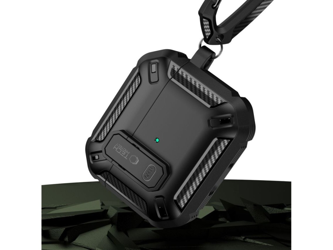 Tech-Protect X-Carbo Case for AirPods Pro 1 / 2 - Black