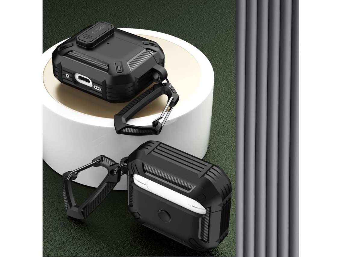 Tech-Protect X-Carbo Case for AirPods Pro 1 / 2 - Black