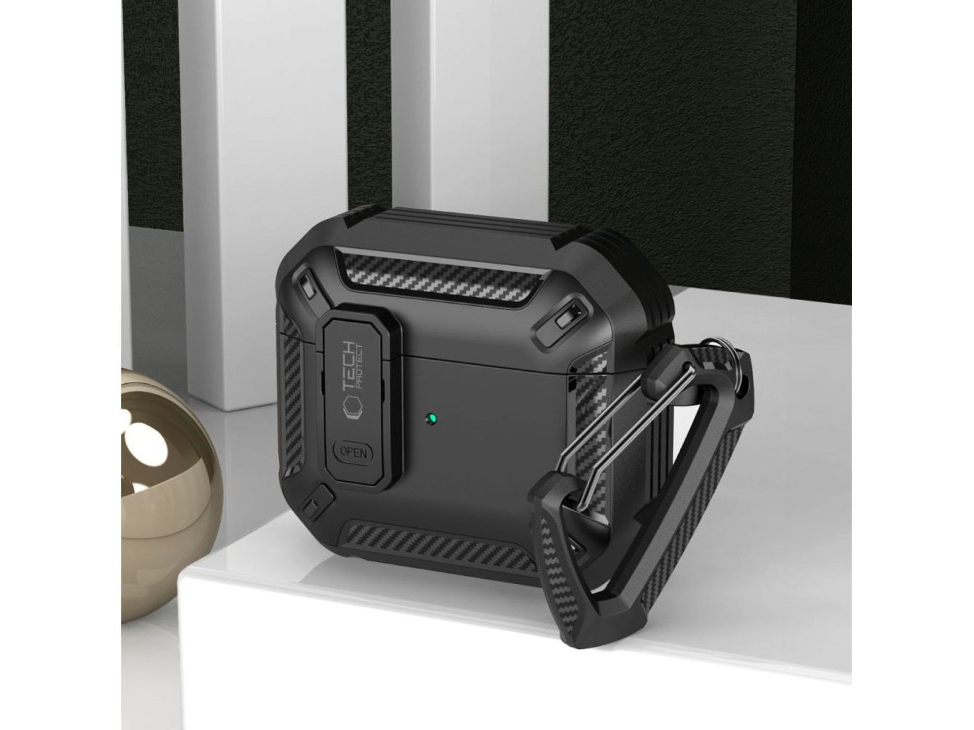 Tech-Protect X-Carbo Case for AirPods Pro 1 / 2 - Black