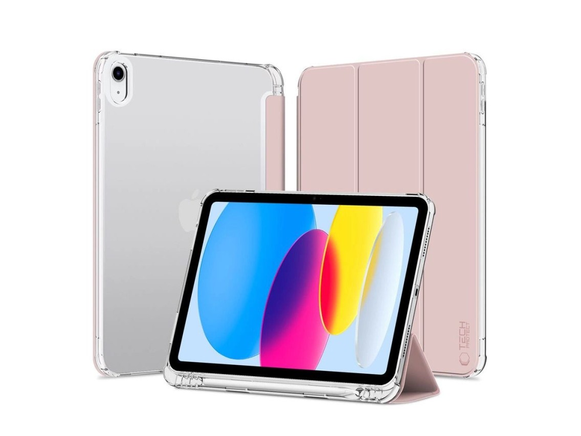 Capa híbrida Tech-Protect SC Pen para iPad 10.9" 2022 - Rosa