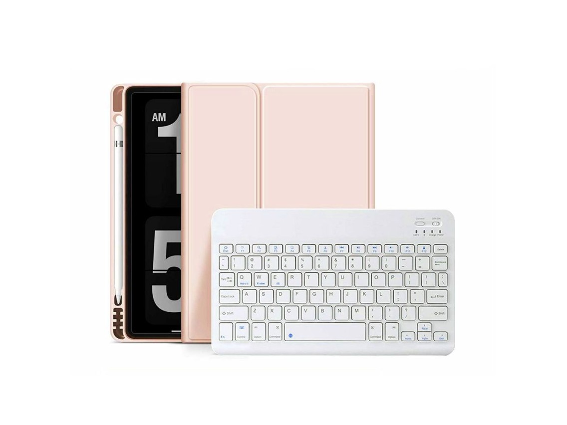 Capa Tech-Protect SC Pen + Teclado com Teclado para iPad 10.9" 2022 - Rosa