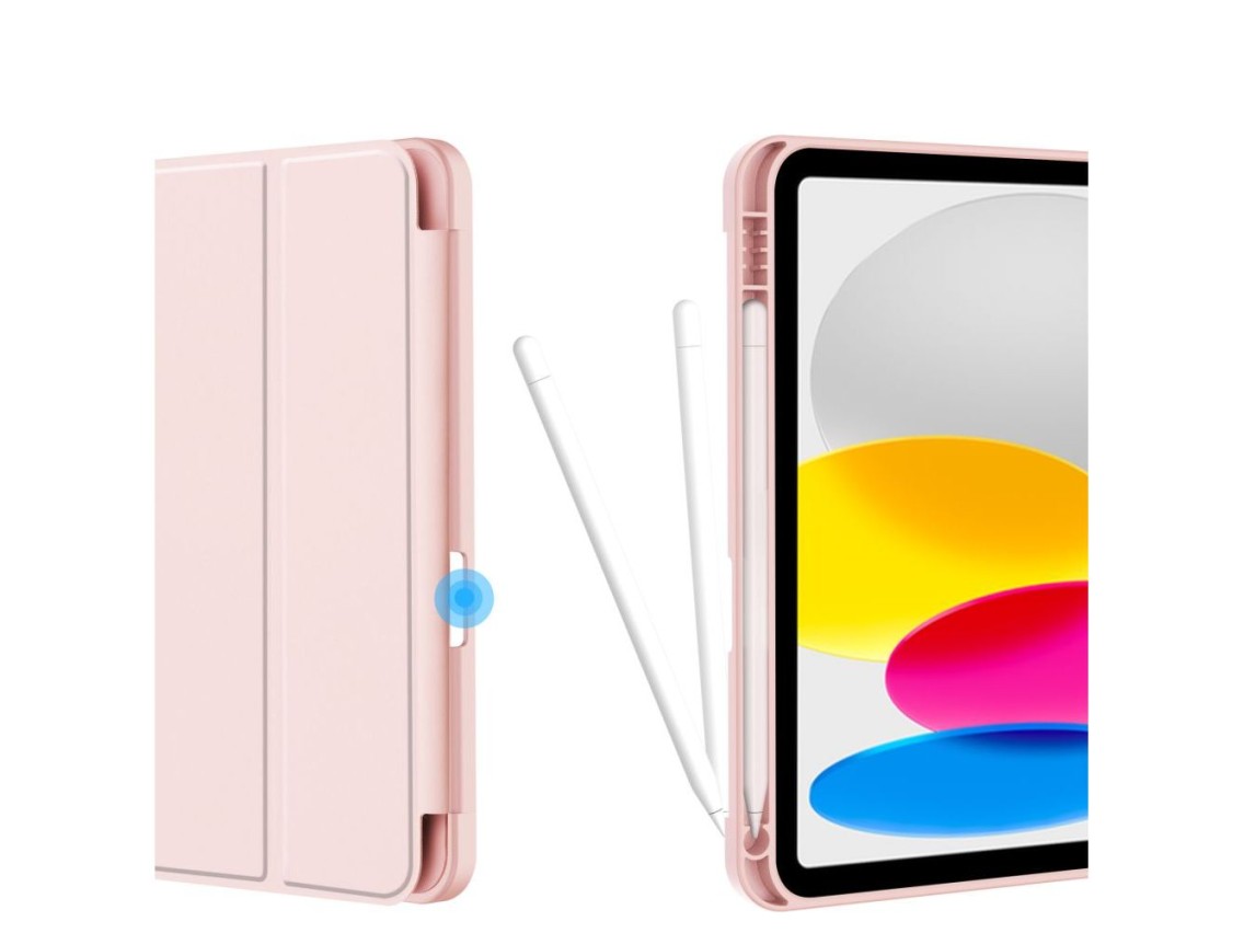Capa Tech-Protect SC Pen para iPad 10.9" 2022 - Rosa