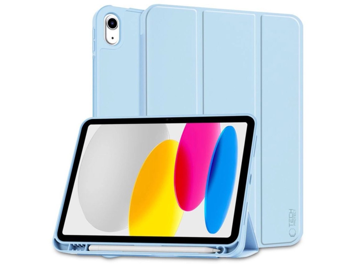 Capa Tech-Protect SC Pen para iPad 10.9" 2022 - azul claro