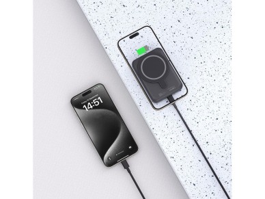 Bater�a externa Tech-Protect LifeMag PB11 con MagSafe, 10000 mAh, 15 W, puerto USB-C - color negro +