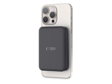 Bater�a externa Tech-Protect LifeMag PB11 con MagSafe, 10000 mAh, 15 W, puerto USB-C - color negro +