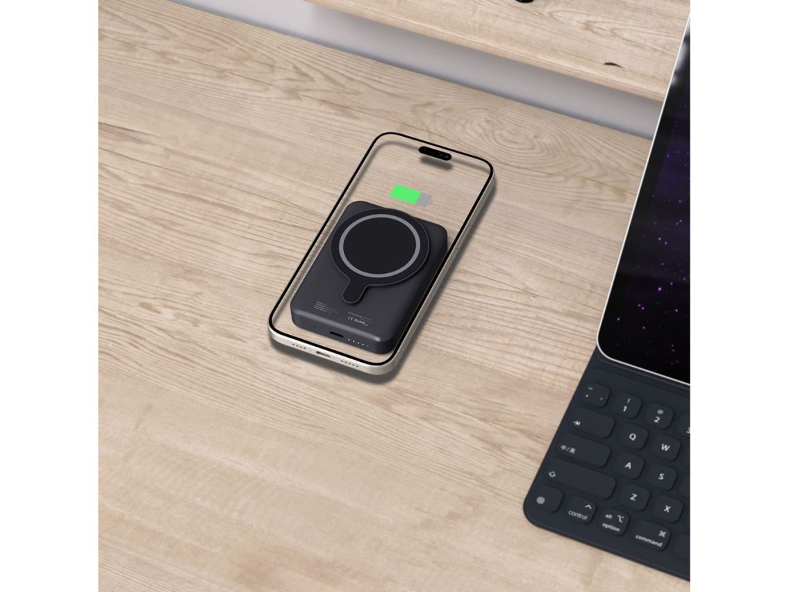 Batería externa Tech-Protect LifeMag PB11 con MagSafe, 10000 mAh, 15 W, puerto USB-C - color negro +