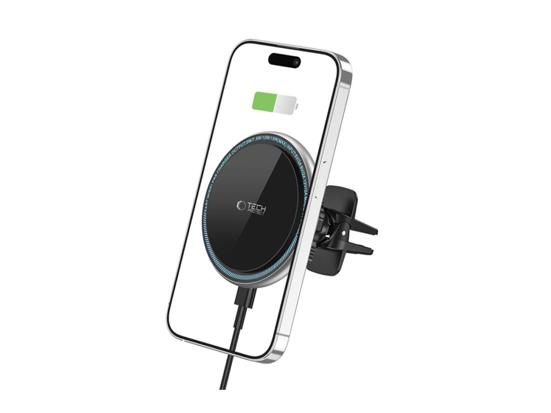 Tech-Protect A2 Car Phone Holder with MagSafe 15W Inductive Charger for Air Vent - Black