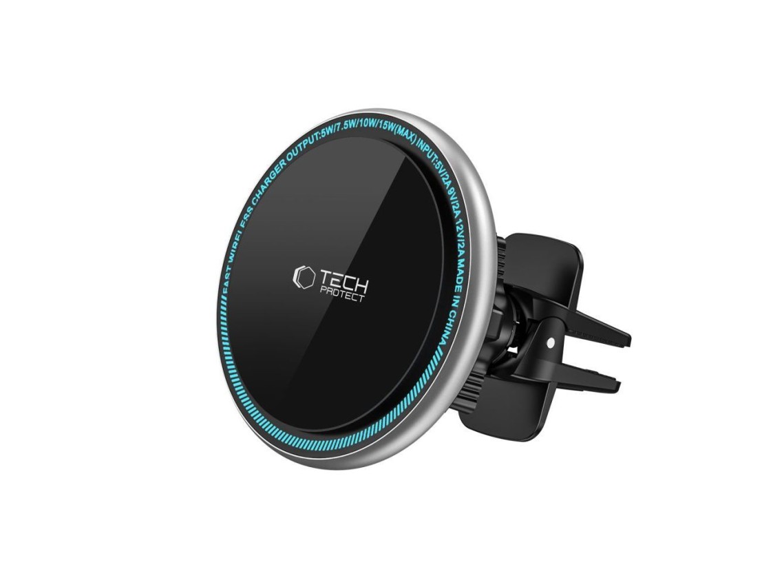 Tech-Protect A2 Car Phone Holder with MagSafe 15W Inductive Charger for Air Vent - Black