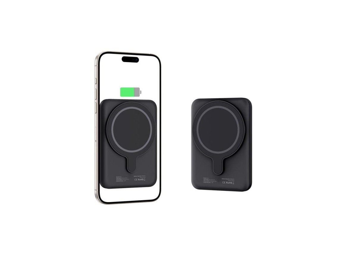 Tech-Protect LifeMag PB10 Powerbank with MagSafe 5000mAh 15W USB-C port - black + USB-C cable