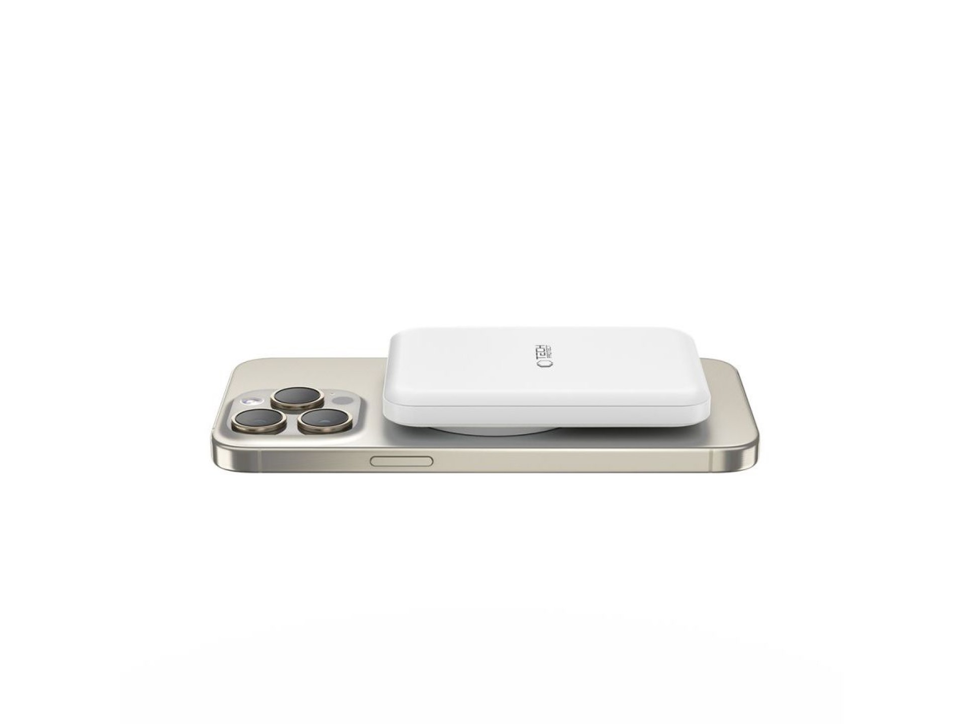 Batería externa Tech-Protect LifeMag PB10 con MagSafe, 5000 mAh, 15 W, puerto USB-C - color blanco +