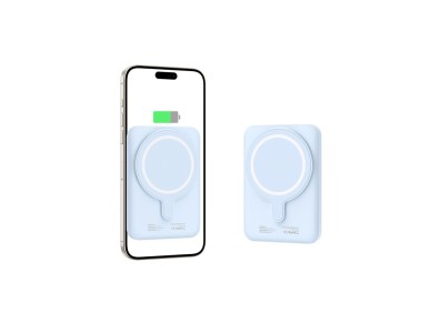 Bater�a externa Tech-Protect LifeMag PB10 con MagSafe, 5000 mAh, 15 W, puerto USB-C - azul + cable U