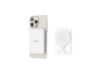 Batería externa Tech-Protect LifeMag PB10 con MagSafe, 5000 mAh, 15 W, puerto USB-C - color blanco + Batería externa Tech-Protect LifeMag PB10 con MagSafe, 5000 mAh, 15 W, puerto USB-C - color blanco +
