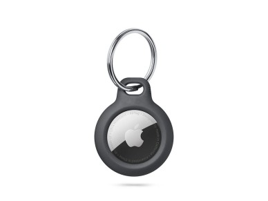 Tech-Protect Rough Case for Apple AirTag with Ring - Black Tech-Protect Rough Case for Apple AirTag with Ring - Black