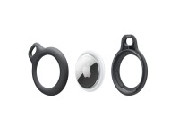 Tech-Protect Rough Case for Apple AirTag with Ring - Black Tech-Protect Rough Case for Apple AirTag with Ring - Black