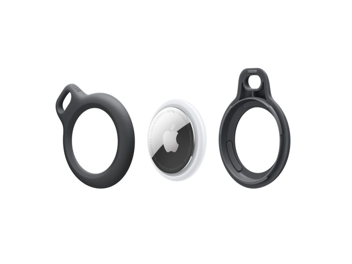 Tech-Protect Rough Case for Apple AirTag with Ring - Black
