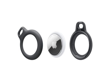 Tech-Protect Rough Case for Apple AirTag with Ring - Black Tech-Protect Rough Case for Apple AirTag with Ring - Black