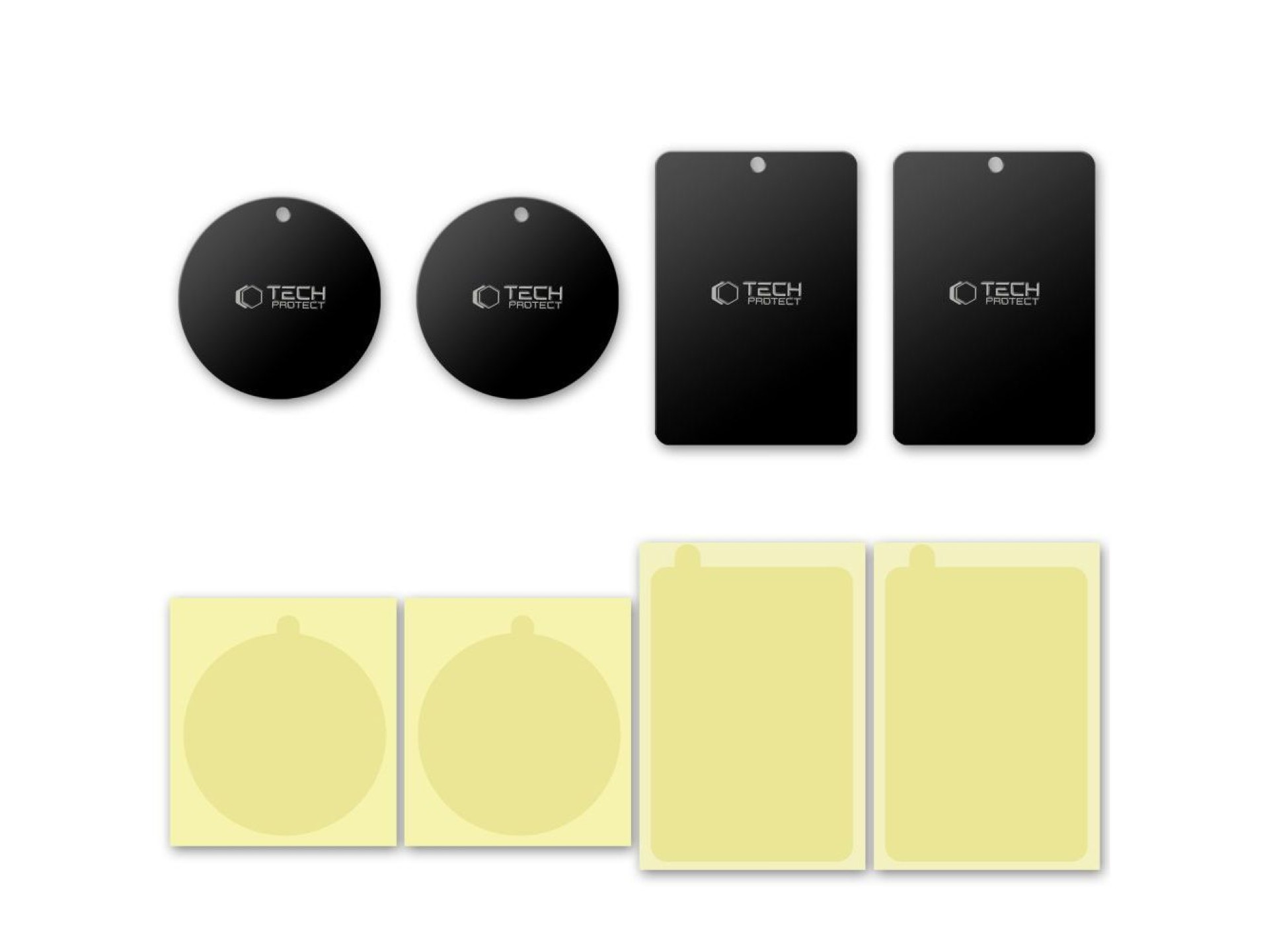 Placas magnéticas Tech-Protect MetalPlate para suportes de carro - pretas (4 unidades)
