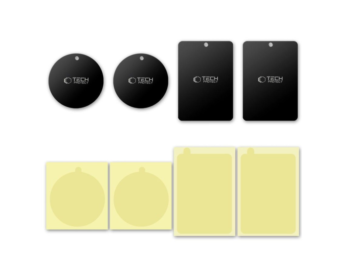 Tech-Protect MetalPlate magnetic plates for car holders - black (4 pcs.)