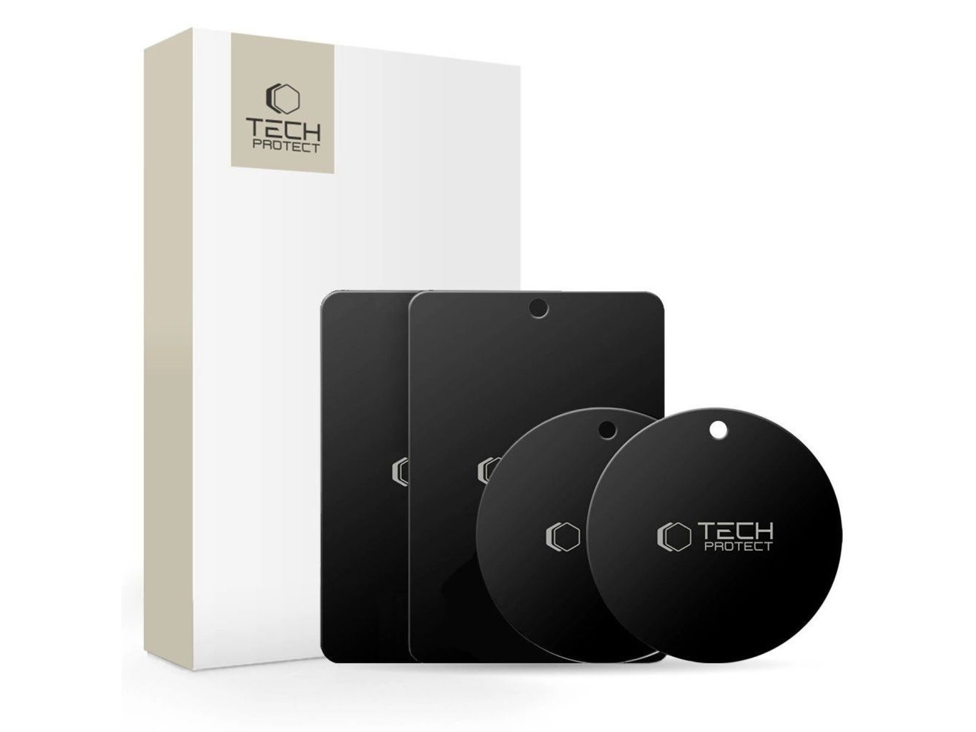 Tech-Protect MetalPlate magnetic plates for car holders - black (4 pcs.)