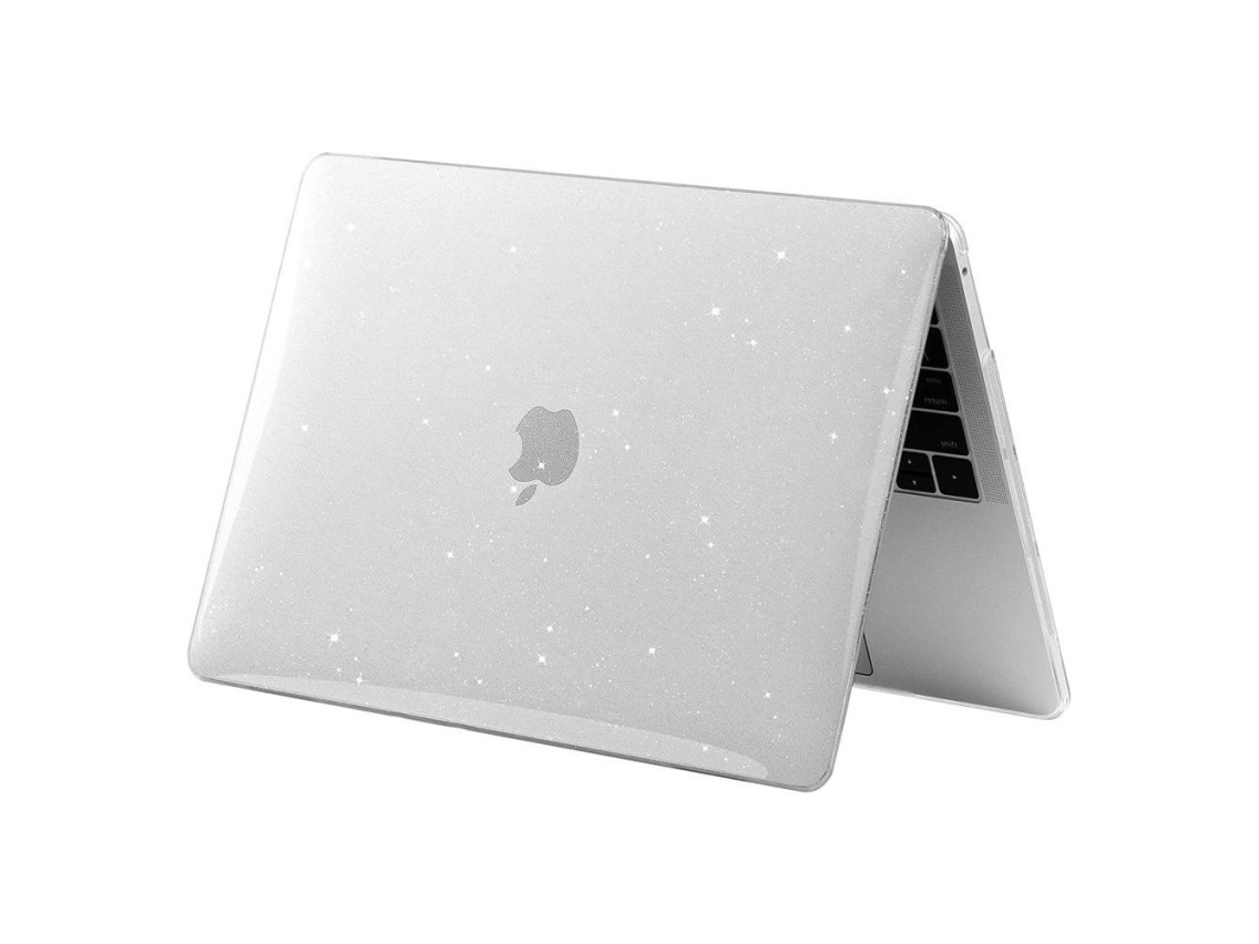 Tech-Protect SmartShell Case for MacBook Air 13" M2 / M3 / 2022-2024 - Clear-Glitter