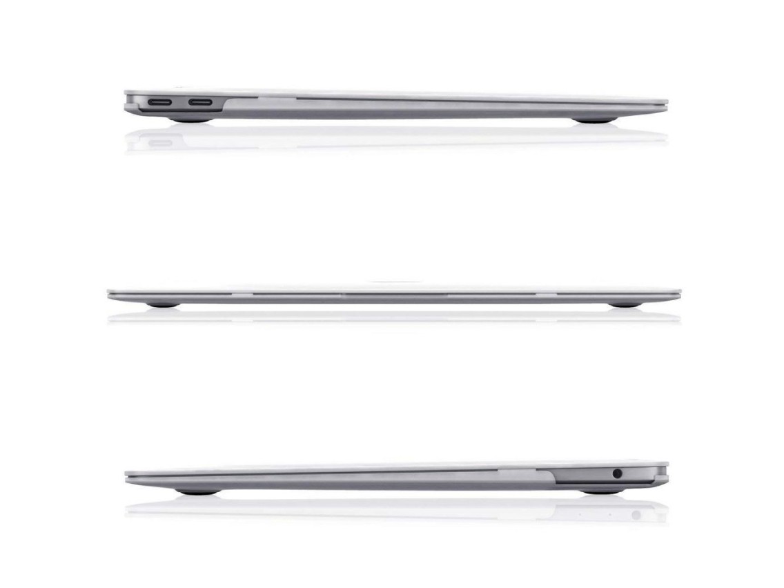 Capa Tech-Protect SmartShell para MacBook Air 13" M2 / M3 / 2022-2024 - Transparente