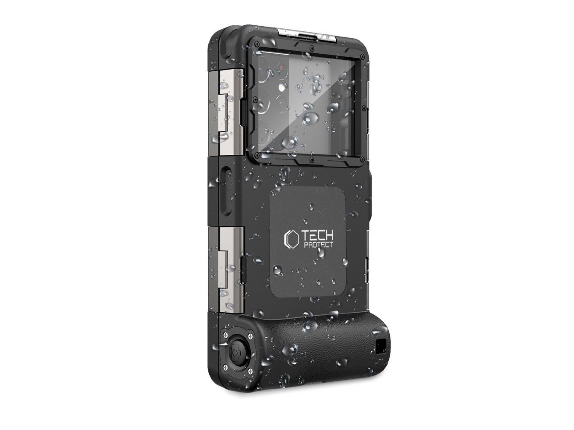 Capa à prova d'água Tech-Protect IPX8 para smartphones de 4,7 a 6,7 ??polegadas - Preta