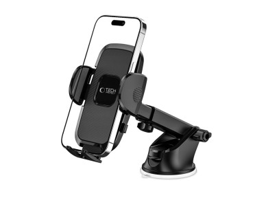 Suporte para celular Tech-Protect V3 para carro, para para-brisa/painel de instrumentos - Preto