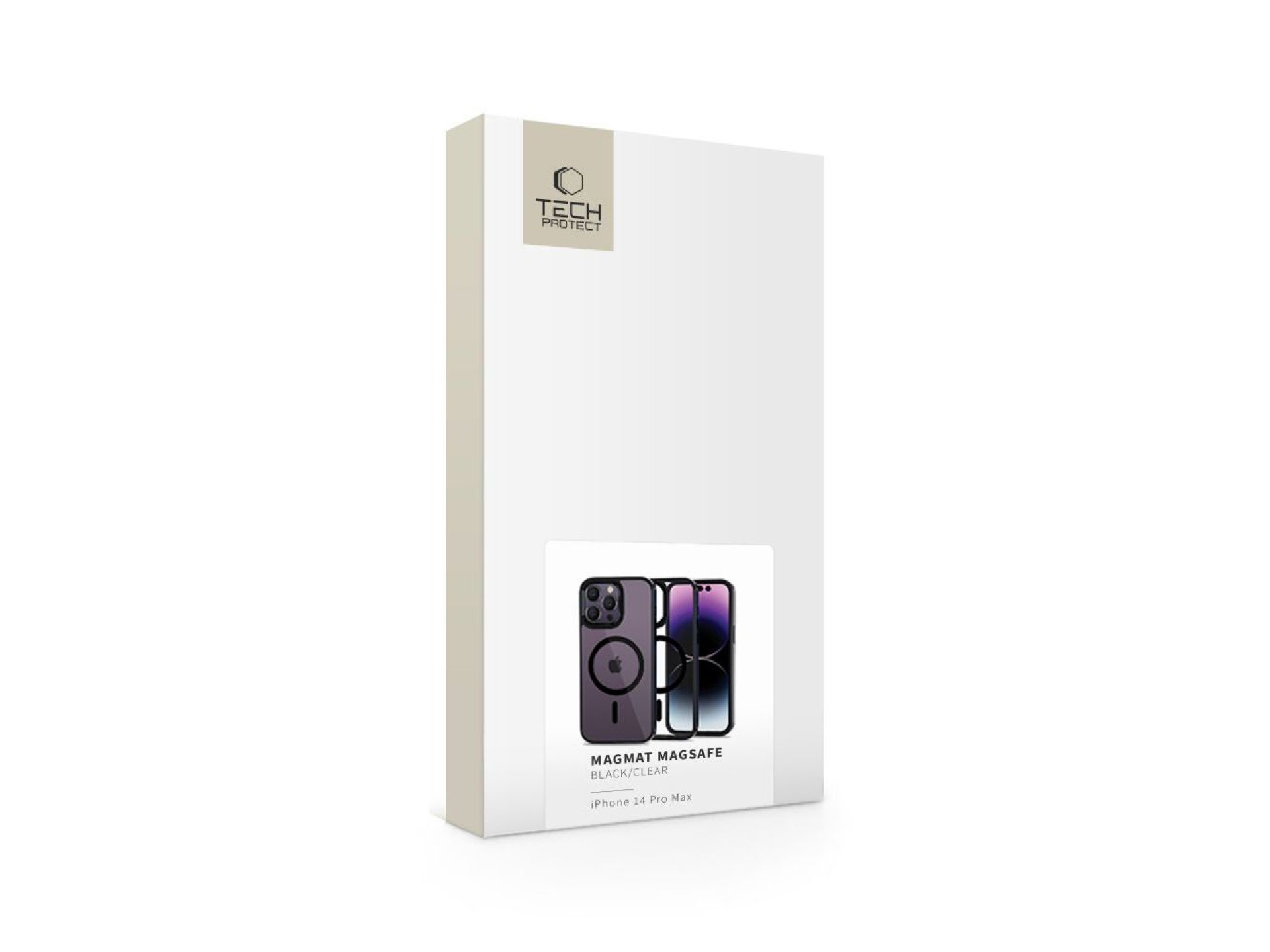 Capa Tech-Protect MagMat MagSafe para iPhone 14 Pro Max - Transparente e Preta